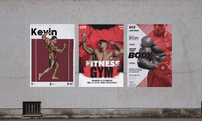 Gig Preview - Design eye catchy gym, fitness and sports, flyer, poster and banner