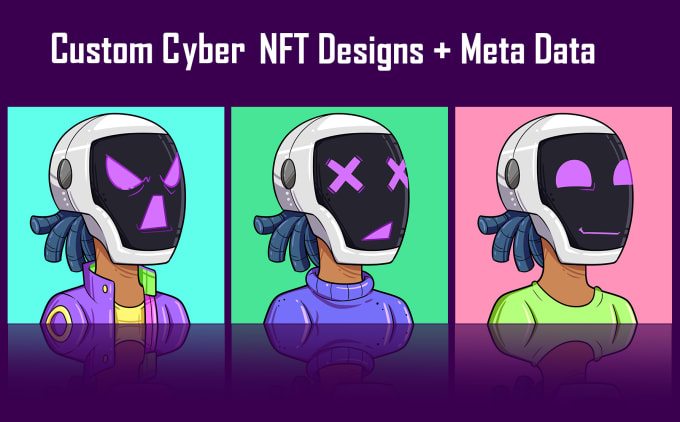 Gig Preview - Create custom cyber nft art design with metadata