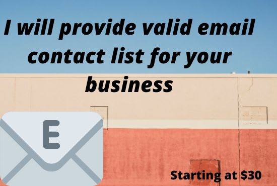 Gig Preview - Provide email contact list for your business