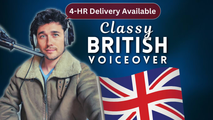 Gig Preview - Record a professional british voiceover