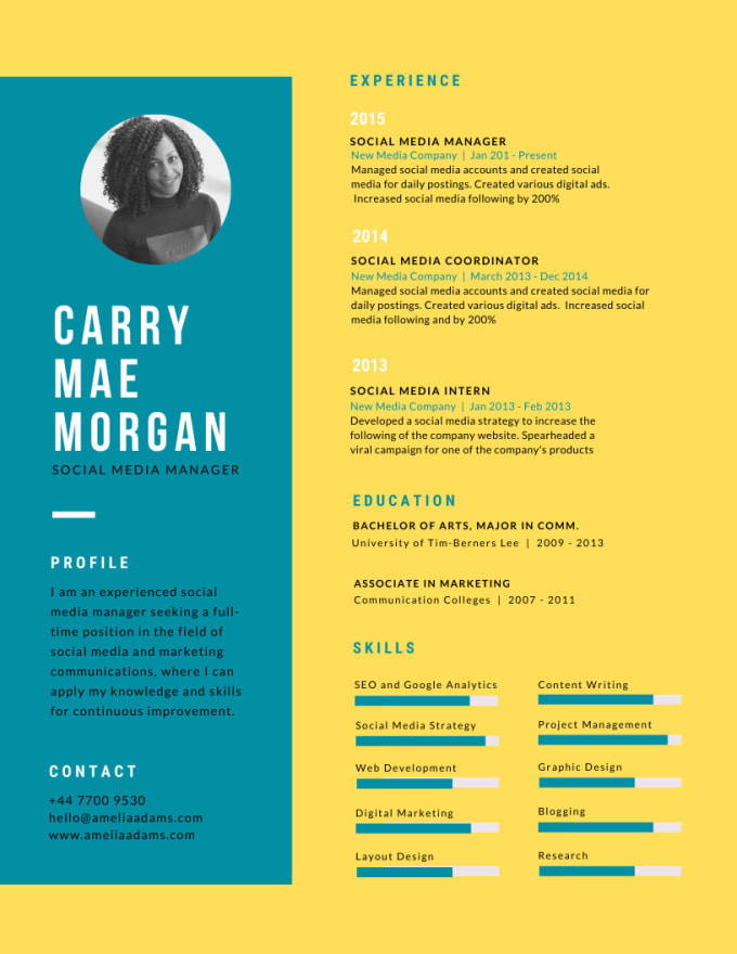 Bestseller - make premium resume template design, modern CV cover letter