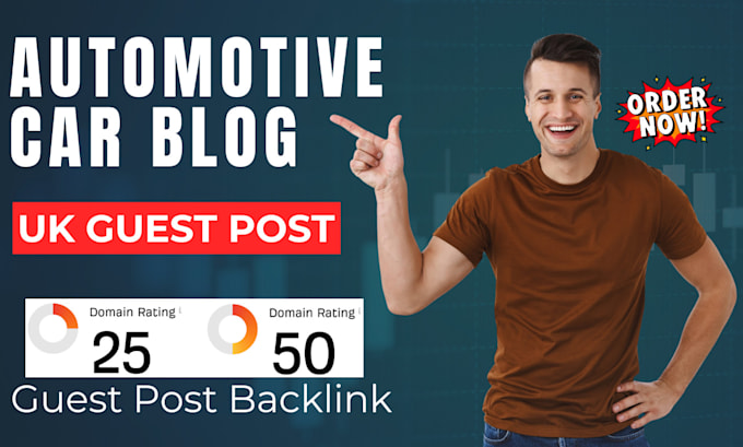 Gig Preview - Publish automotive car blog article through UK guest post for quality backlink