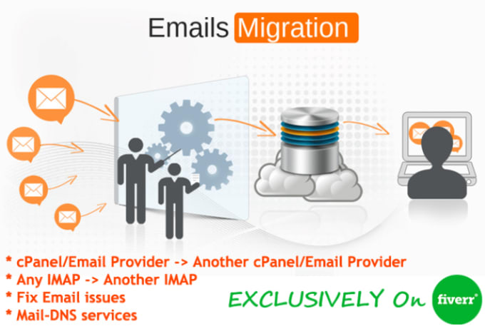 Gig Preview - Do email migration from one email provider to another