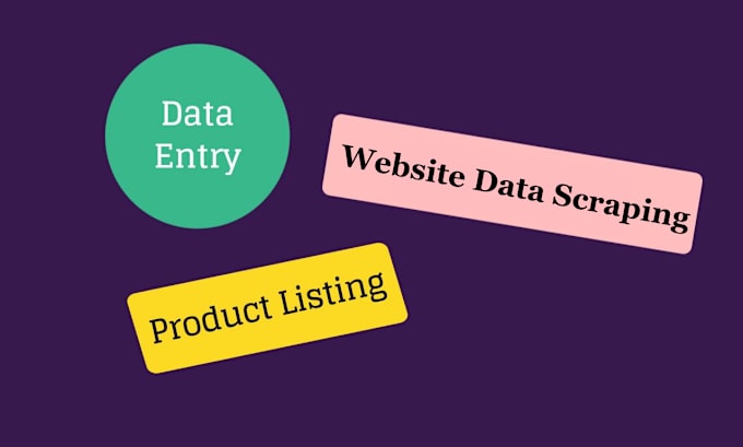 Gig Preview - Do data entry product listing and website data scraping