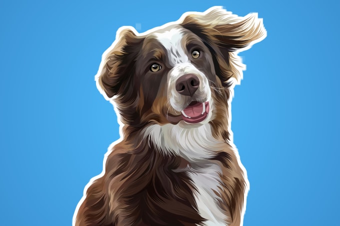 Gig Preview - Draw vector illustration of your dog, cat, horse or any pet