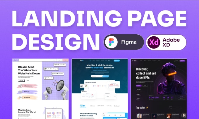 Gig Preview - Do figma landing page UI UX or website UI UX design in figma prototype