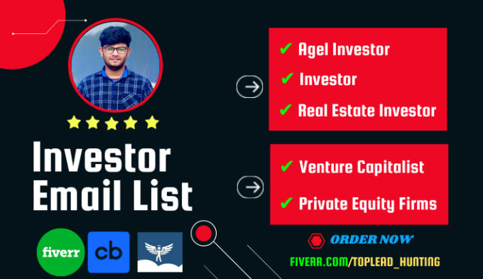 Gig Preview - Provide angel investors, real estate investor, venture capital, valid email list