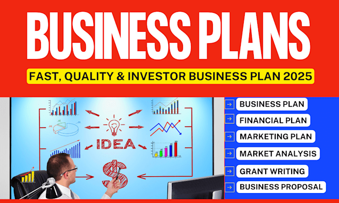 Gig Preview - Prepare a professional business plan for startups, business plan, financial plan