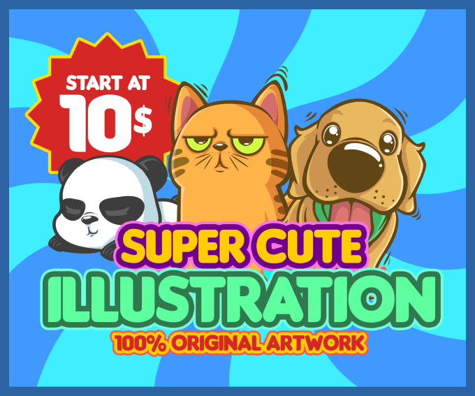 Gig Preview - Draw you a super cute and unique illustrations for you