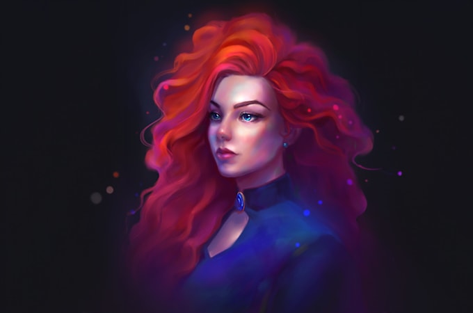 Gig Preview - Draw a character portrait in any style and setting