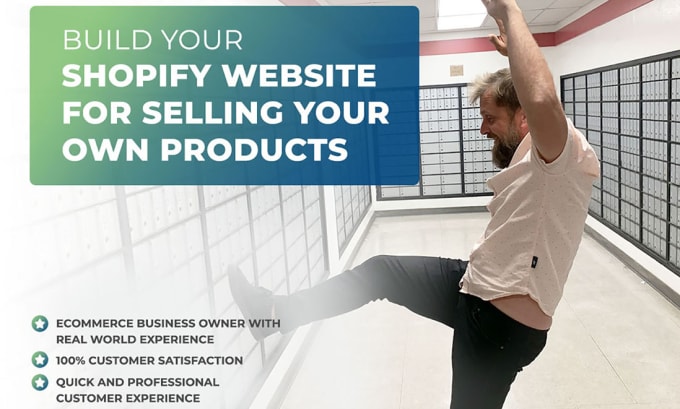 Gig Preview - Build your shopify website for selling your own products