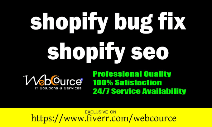 Gig Preview - Shopify bug fix, shopify seo