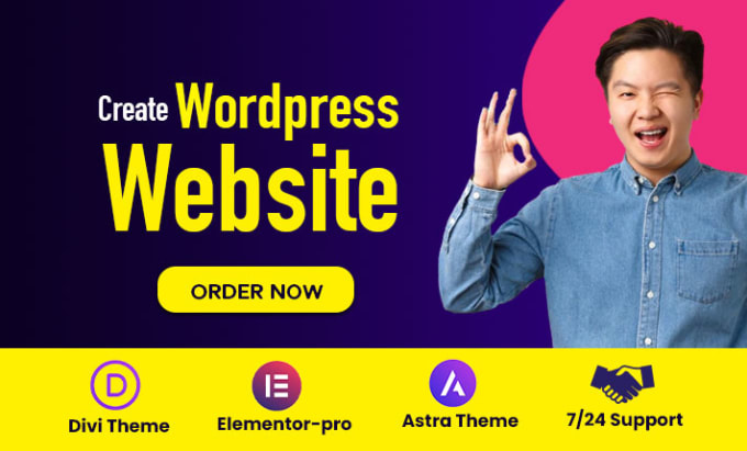 Gig Preview - Be your expert for wordpress website divi theme, elementor or astra theme