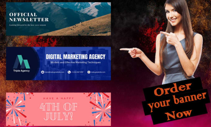 Gig Preview - Design stunning banners and email headers for your business