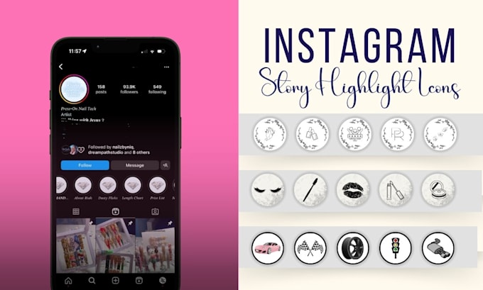 Bestseller - create instagram story highlights cover icons design