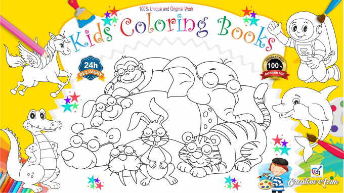 Gig Preview - Draw coloring pages for children