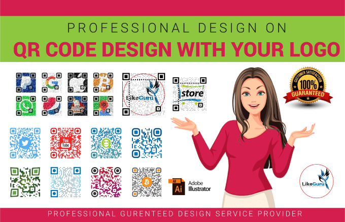 Gig Preview - Design qr code with your logo and info, social media banner