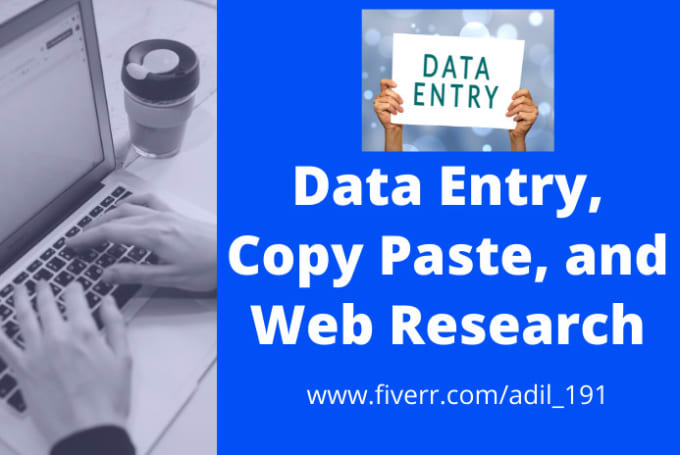 Gig Preview - Do data entry, copy paste, and web research