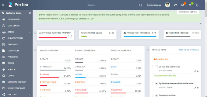 Gig Preview - Give you 100 plus perfex crm modules setup in 30 mints