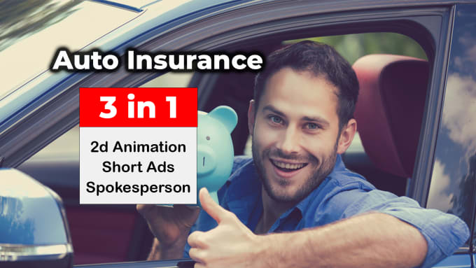 Gig Preview - Create an auto car insurance 2d animated promo video ads explainer