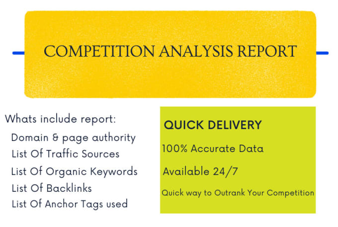 Bestseller - in depth SEO competitor analysis with comprehensive action plan