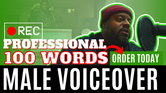 Gig Preview - Record 100 words in english african american male voiceover