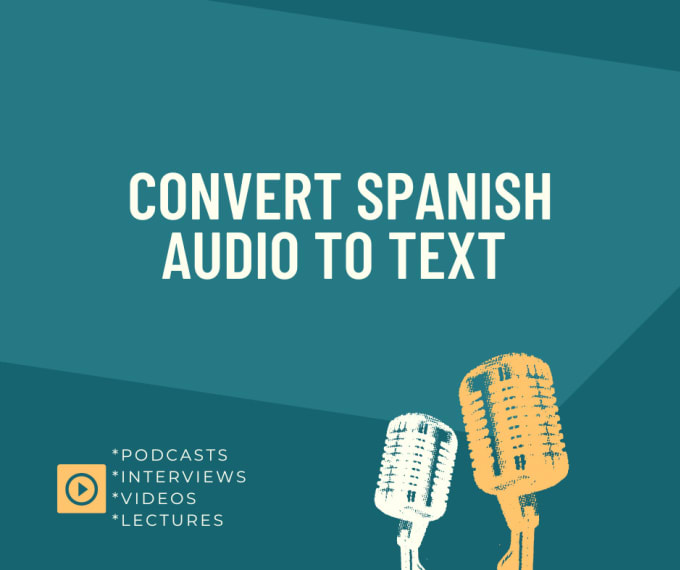 Gig Preview - Write a transcription of your audio or video to spanish text