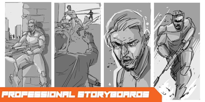 Gig Preview - Illustrate professional movie and game storyboards