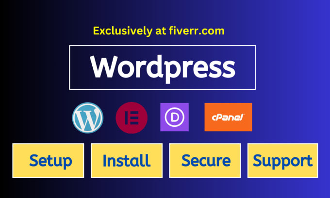 Gig Preview - Setup wordpress, install and secure wordpress website