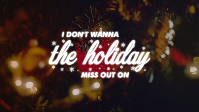 Gig Preview - Produce a christmas lyric video or music video