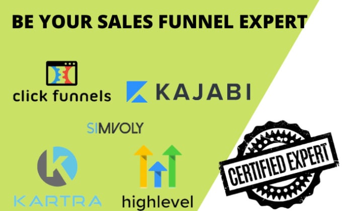 Gig Preview - Design clickfunnels, simvoly, gohighlevel, samcart, getresponse, sales funnel