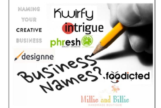 Gig Preview - Create 10 catchy brand names for your business with logo design