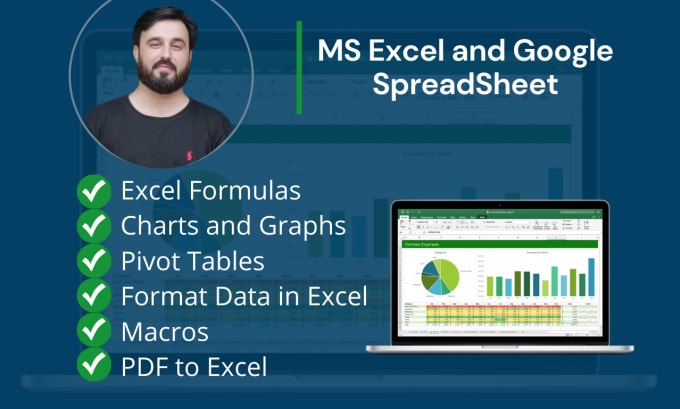 Gig Preview - Assist you with excel formulas, charts, and macros