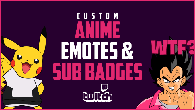 Gig Preview - Design custom pokemon naruto twitch emotes sub badges and discord stickers