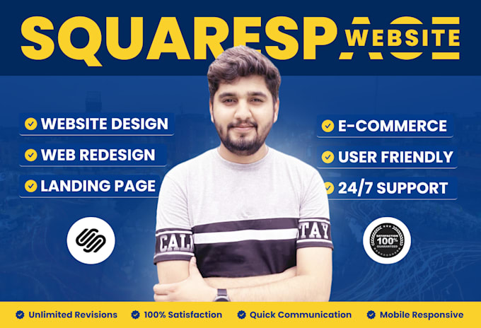 Gig Preview - Design or redesign squarespace website and squarespace landing page development