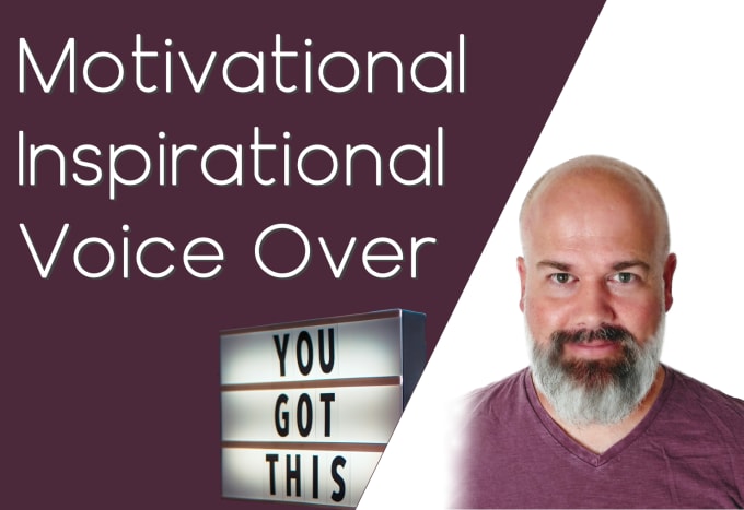 Gig Preview - Record your motivational, inspirational, male voice over