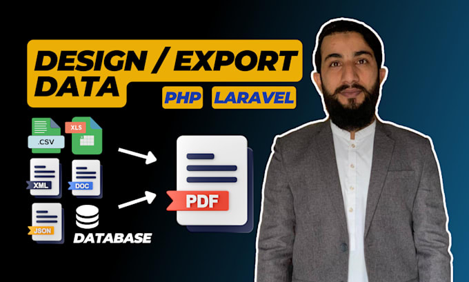 Gig Preview - Design and show data on PDF file with PHP, laravel, database