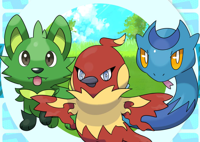 Gig Preview - Draw pokemon art fakemon with official anime style