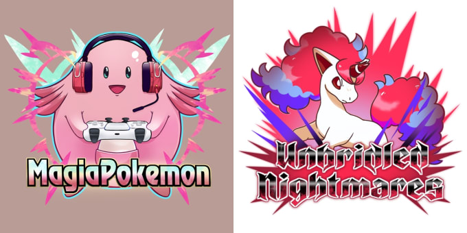 Gig Preview - Create pokemon logo for streaming, anime style