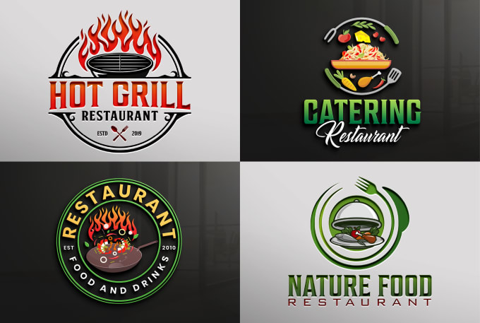 Gig Preview - Create a stunning restaurant, pizza, bakery, tacos, café and food logo design