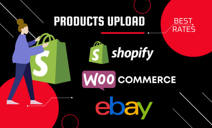 Gig Preview - Add or upload products to woocommerce, shopify