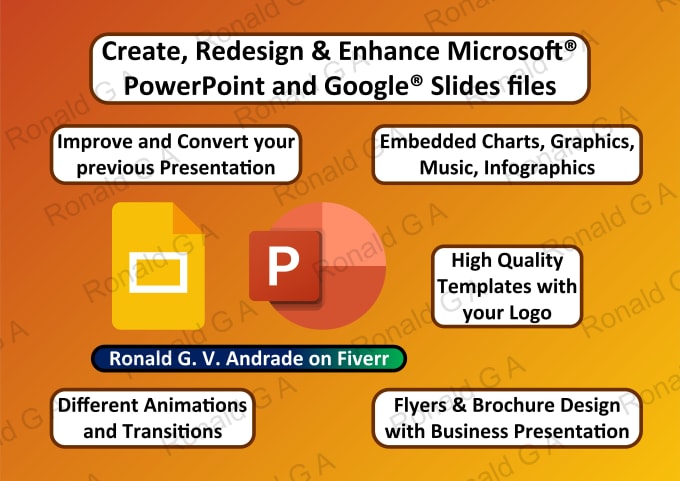 Gig Preview - Create, redesign and enhance microsoft powerpoint and google slides files