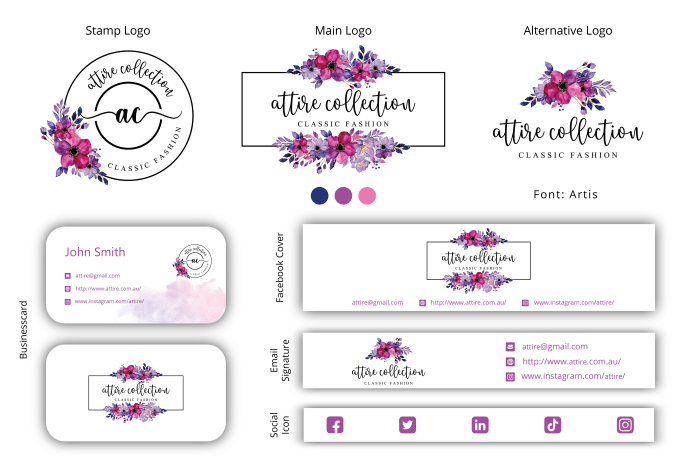 Gig Preview - Do unique custom watercolor fashion cosmetic makeup logo for  boutique salon spa