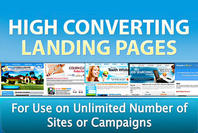 Gig Preview - Delivers 10 high converting squeeze pages in different varieties of niches