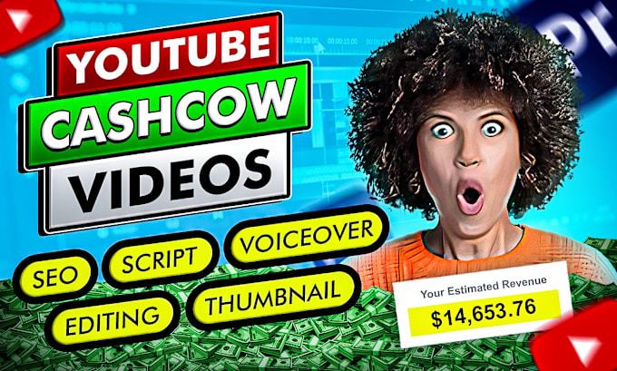 Gig Preview - Be your youtube cash cow video editor and content creator