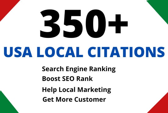 Gig Preview - Usa local citations,local citations,US local citations,local SEO,gmb ranking