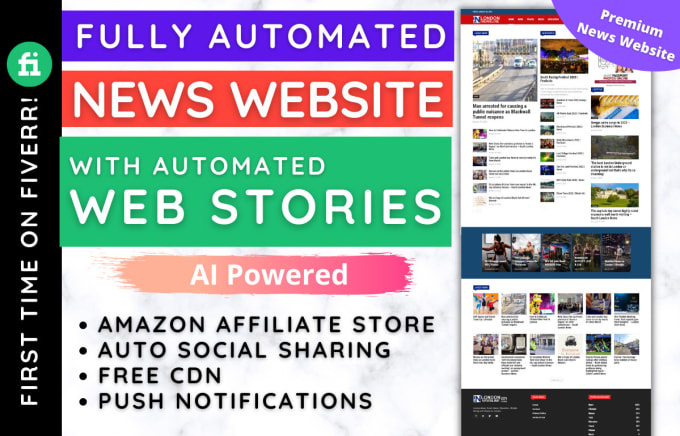 Gig Preview - Create fully automated news website or autopilot website