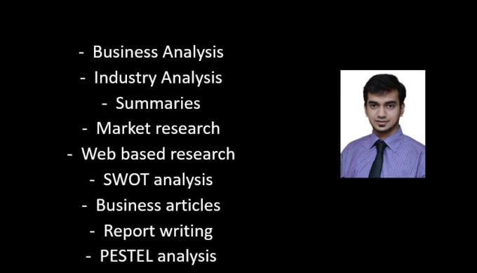 Gig Preview - Do business analysis and research, write reports, summary, case study