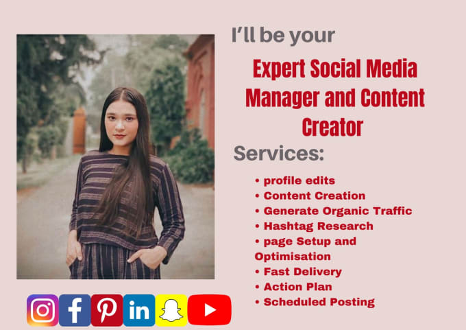 Gig Preview - Be your expert social media manager and content creator