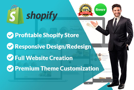 Gig Preview - Redesign your shopify website and dropshipping store